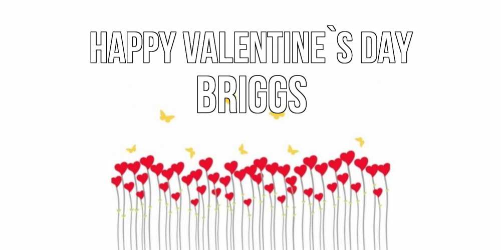 Greetings card с именем, Briggs Happy Valentine`s Day шары много на палочках Greetings with text for free download 